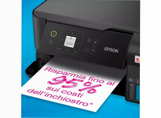 EcoTank ET-2840 stampante multifunzione A4 Wi-Fi con serbatoi di inchiostro, fino a 3 anni di inchiostro inclusi 100fogli 33ppm