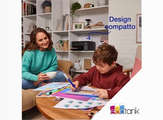 EcoTank ET-2840 stampante multifunzione A4 Wi-Fi con serbatoi di inchiostro, fino a 3 anni di inchiostro inclusi 100fogli 33ppm