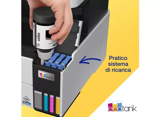 Stampante multifunzione A4 Wi-Fi con serbatoi di inchiostro e fax EcoTank ET-5170 250fogli 23ppm
