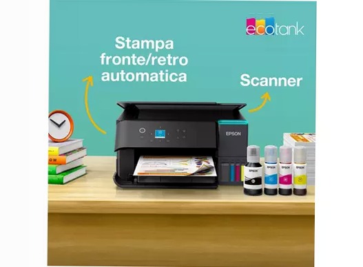 EcoTank ET-2950 stampante multifunzione A4 Wi-Fi con serbatoi di inchiostro, fino a 3 anni di inchiostro inclusi 100fogli 33ppm