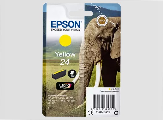 Singlepack Yellow 24 Claria Photo HD Ink