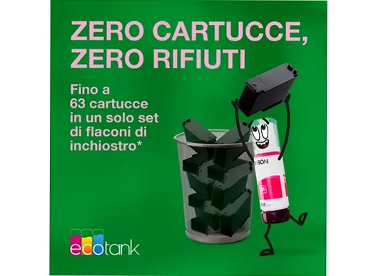 EcoTank ET-1810 stampante A4 Wi-Fi con serbatoi di inchiostro, fino a 3 anni di inchiostro inclusi 100fogli 33ppm