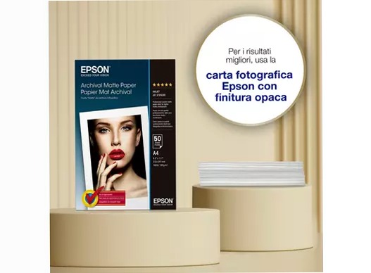 Carta fotografica opaca da archivio fotografico Epson A4 189 g/m2, 50 fogli