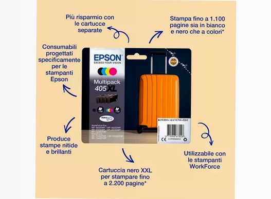 Cartucce di inchiostro originali Epson DURABrite Ultra Valigia 405