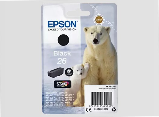 Singlepack Black 26 Claria Premium Ink