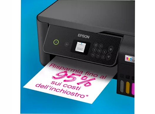 EcoTank ET-2870 stampante multifunzione A4 Wi-Fi con serbatoi di inchiostro, fino a 3 anni di inchiostro inclusi 100fogli 33ppm