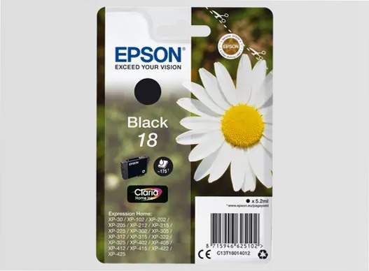 Singlepack Black 18 Claria Home Ink