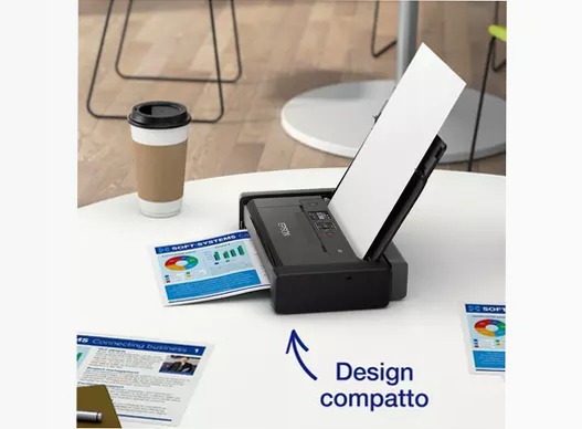 Stampante inkjet portatile monofunzione A4WorkForce WF-110W 14ppm