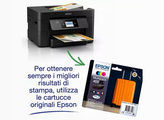 Multifunzione inkjet wireless A4 WorkForce Pro WF-3820DWF 250fogli 35ppm