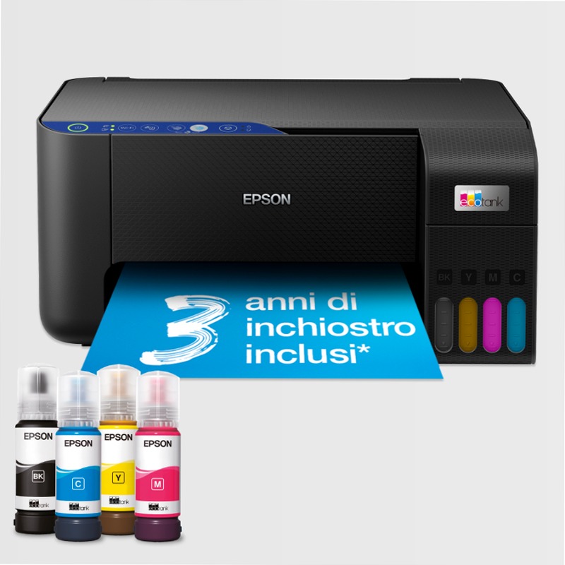 EcoTank ET-2811 stampante multifunzione A4 Wi-Fi con serbatoi di inchiostro, fino a 3 anni di inchiostro inclusi 100fogli 33ppm
