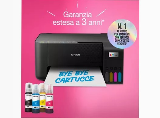 EcoTank ET-2865 stampante multifunzione A4 Wi-Fi con serbatoi di inchiostro, fino a 3 anni di inchiostro inclusi 100fogli 33ppm