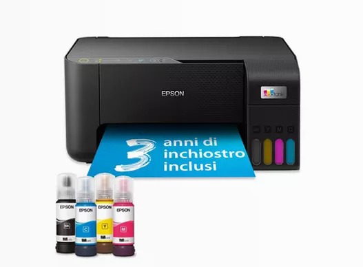 EcoTank ET-2865 stampante multifunzione A4 Wi-Fi con serbatoi di inchiostro, fino a 3 anni di inchiostro inclusi 100fogli 33ppm
