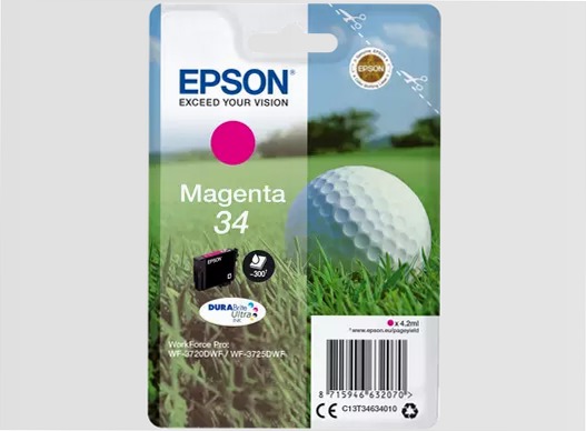 Singlepack Magenta 34 DURABrite Ultra Ink