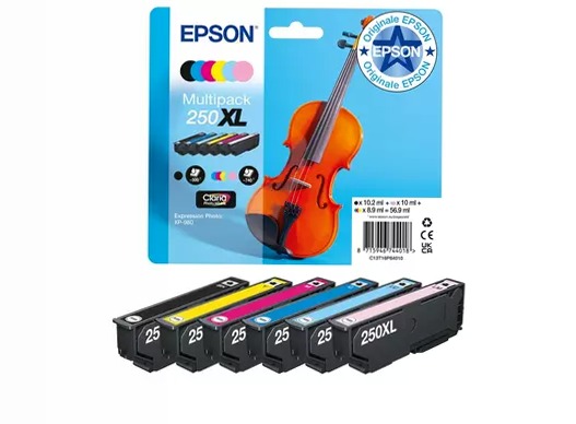 Multipack 6 colori 250XL Inchiostri Claria Photo HD Violino