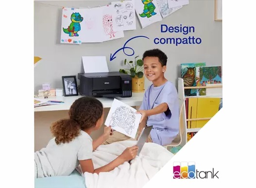 EcoTank ET-2861 stampante multifunzione A4 Wi-Fi con serbatoi di inchiostro, fino a 3 anni di inchiostro inclusi 100fogli 33ppm