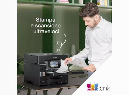 Stampante multifunzione A4 Wi-Fi con serbatoi di inchiostro e fax EcoTank ET-5800 550fogli 32ppm