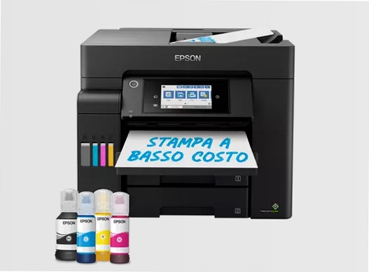 Stampante multifunzione A4 Wi-Fi con serbatoi di inchiostro e fax EcoTank ET-5800 550fogli 32ppm