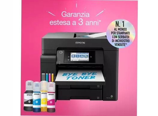 Stampante multifunzione A4 Wi-Fi con serbatoi di inchiostro e fax EcoTank ET-5800 550fogli 32ppm