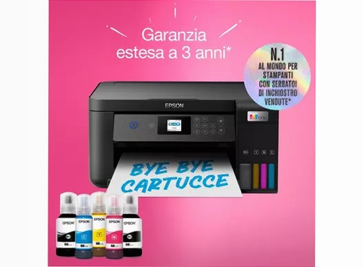 EcoTank ET-2851 stampante multifunzione A4 Wi-Fi con serbatoi di inchiostro, fino a 3 anni di inchiostro inclusi 100fogli 33ppm