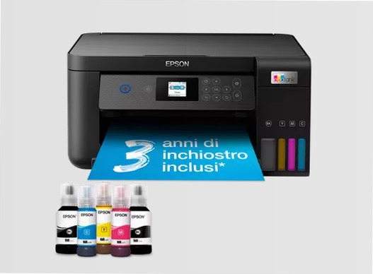 EcoTank ET-2851 stampante multifunzione A4 Wi-Fi con serbatoi di inchiostro, fino a 3 anni di inchiostro inclusi 100fogli 33ppm