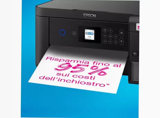 EcoTank ET-2851 stampante multifunzione A4 Wi-Fi con serbatoi di inchiostro, fino a 3 anni di inchiostro inclusi 100fogli 33ppm