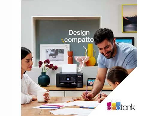 EcoTank ET-2851 stampante multifunzione A4 Wi-Fi con serbatoi di inchiostro, fino a 3 anni di inchiostro inclusi 100fogli 33ppm