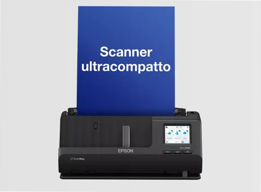 Lettore di documenti compatto ES-C380W A4 con connettività Wi-Fi e percorso carta a U