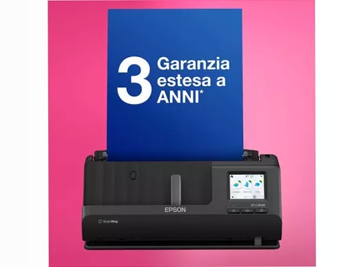 Lettore di documenti compatto ES-C380W A4 con connettività Wi-Fi e percorso carta a U