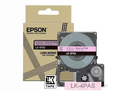 Colour Tape – Pink/Grey 12mm (8m) – LK-4PAS
