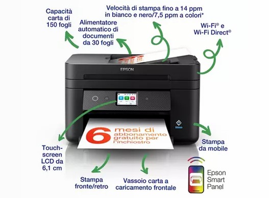 WF-2960DWF - Multifunzione A4 Wi-Fi 150fogli 33ppm