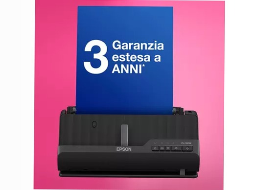 Lettore di documenti compatto ES-C320W A4 con connettività Wi-Fi e percorso carta a U