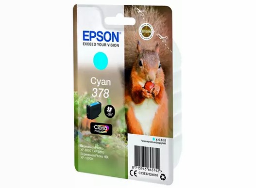 Singlepack Cyan 378 Claria Photo HD Ink