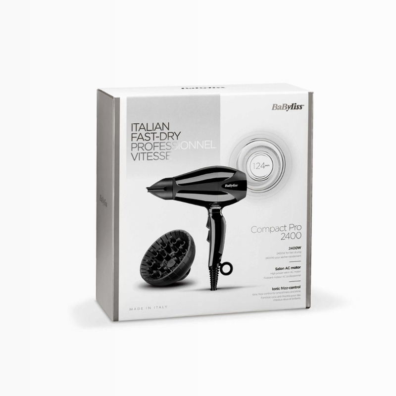 BaByliss Asciugacapelli AC Compact Pro 2400W Made in Italy