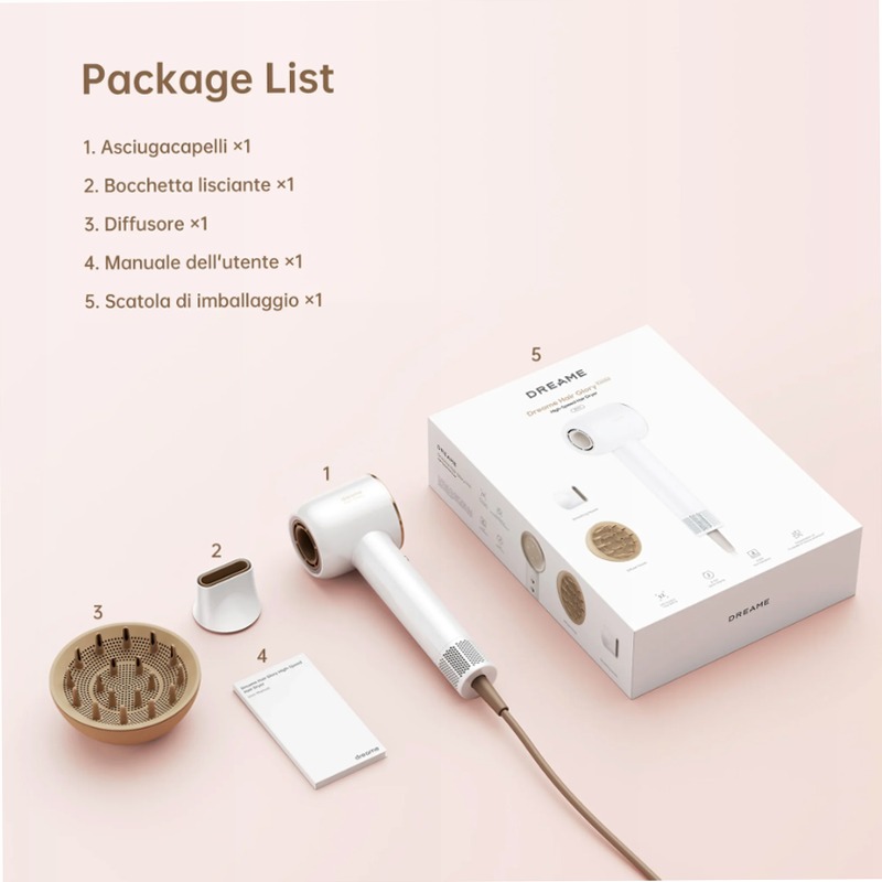 Asciugacapelli Dreame Hair Glory Combo