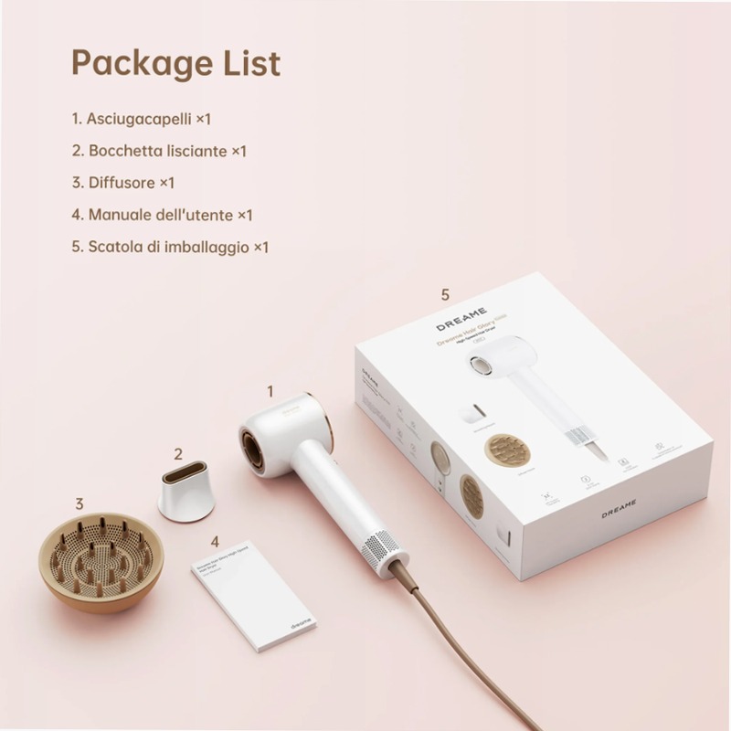 Asciugacapelli Dreame Hair Glory Combo