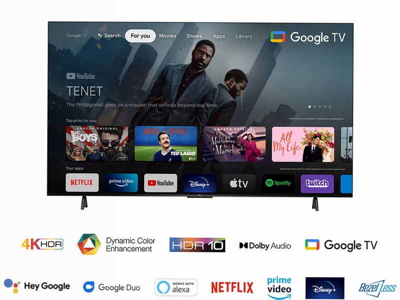 TCL Serie P63 - TV 4K HDR - Google TV - Dolby Audio - TCL Italy