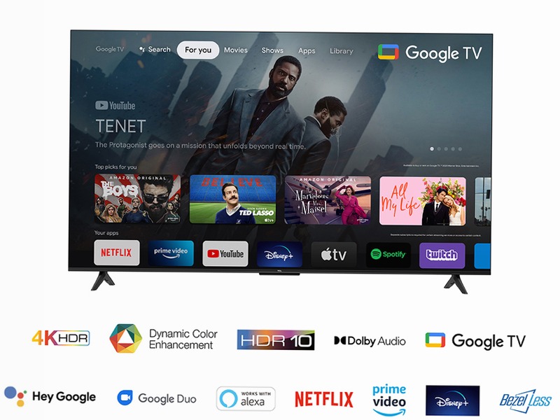 TCL Serie P63 - TV 4K HDR - Google TV - Dolby Audio - TCL Italy