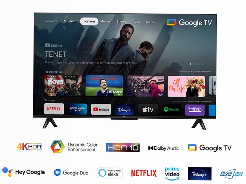 TCL Serie P63 - TV 4K HDR - Google TV - Dolby Audio - TCL Italy