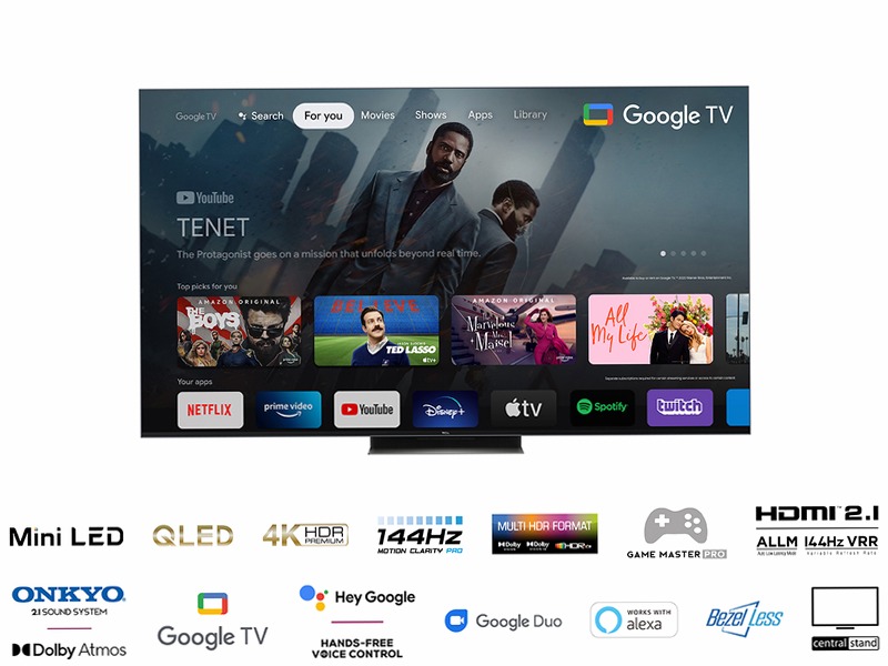 TCL Serie C83 - TV Mini LED 4K HDR 1500 - Google TV - TCL Italy