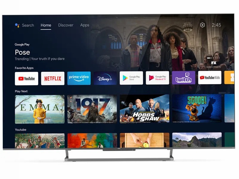 TCL C728+ - TV 4K QLED con Motion Clarity Pro 100Hz e Android TV