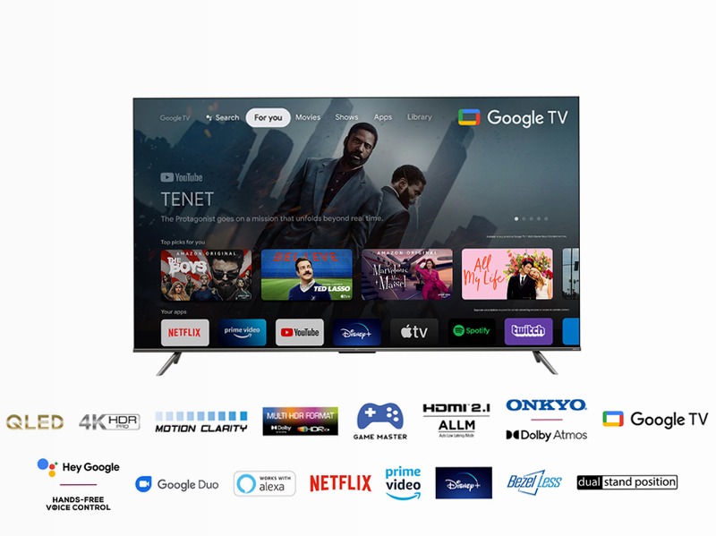 TCL Serie C63 - TV QLED 4K HDR - Onkyo - Google TV - TCL Italy