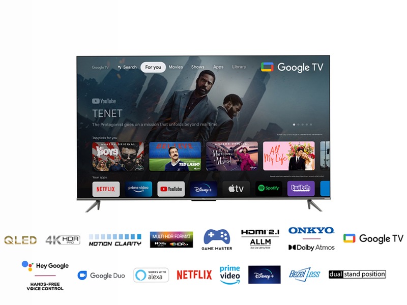 TCL Serie C63 - TV QLED 4K HDR - Onkyo - Google TV - TCL Italy