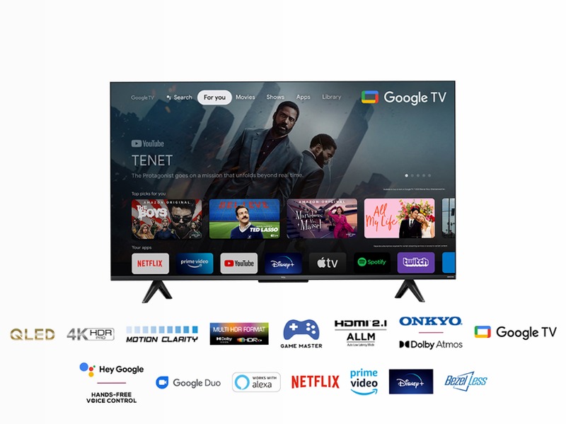 TCL Serie C63 - TV QLED 4K HDR - Onkyo - Google TV - TCL Italy