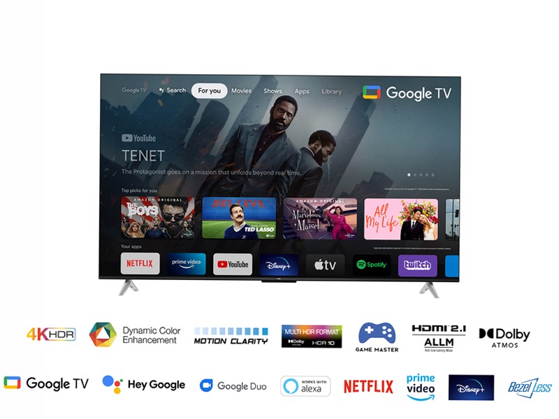 TCL Serie P638 - TV 4K HDR - Google TV - Dolby Atmos e Vision - TCL Italy