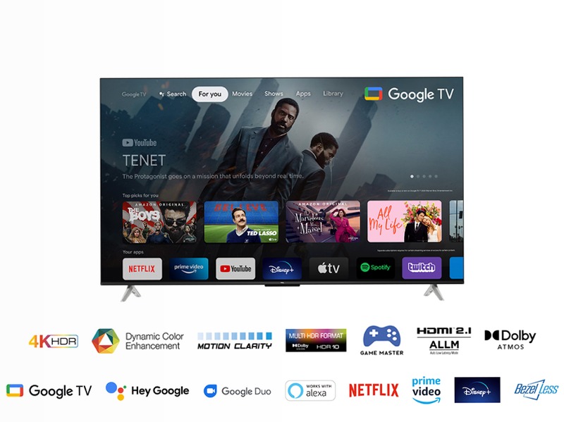 TCL Serie P638 - TV 4K HDR - Google TV - Dolby Atmos e Vision - TCL Italy