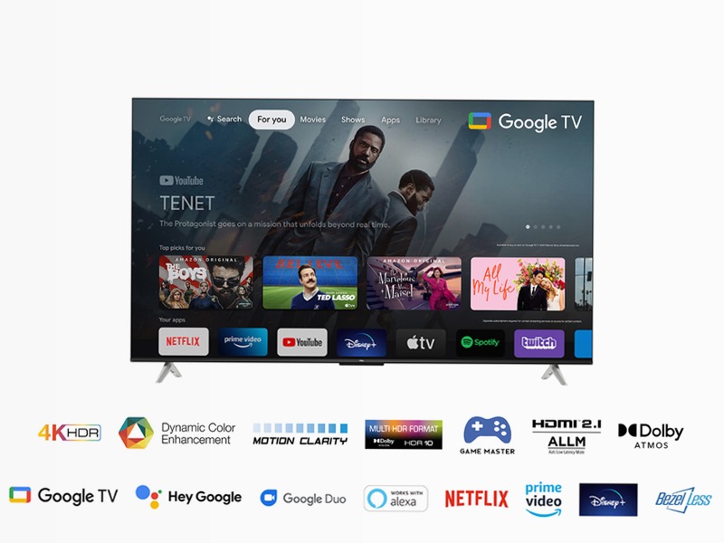 TCL Serie P638 - TV 4K HDR - Google TV - Dolby Atmos e Vision - TCL Italy