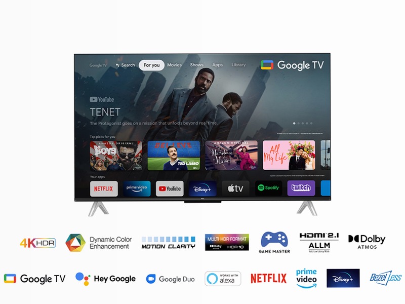 TCL Serie P638 - TV 4K HDR - Google TV - Dolby Atmos e Vision - TCL Italy