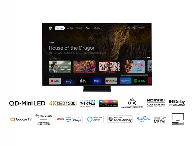 QD-Mini LED 4K TV 55 inch - C809 - TCL Italy 55" Mini-LED