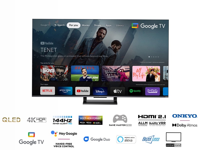 TCL Serie C73 55" - TV QLED 4K HDR - 144Hz - GoogleTV - TCL Italy