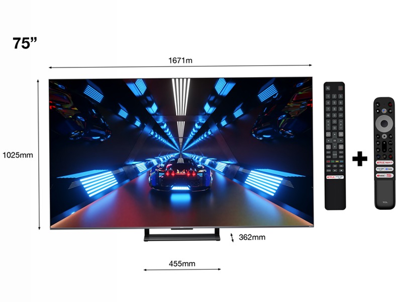 TCL Serie C73 - TV QLED 4K HDR - 144Hz - Google TV - TCL Italy
